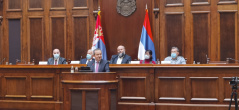 26 February 2021 National Assembly Speaker Ivica Dacic at the opening of the public hearing on “Digitalisation in Serbia – Where We are Today”